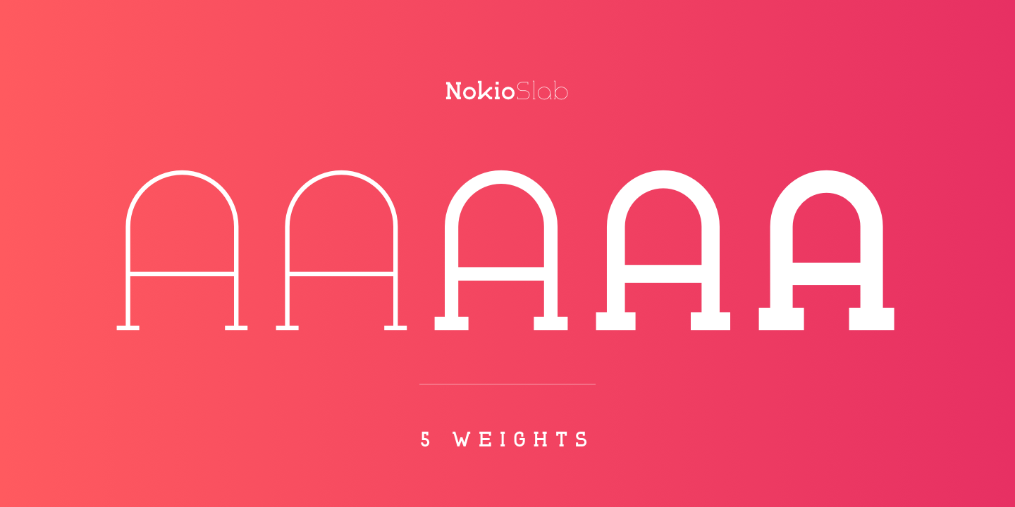 Nokio Slab Light Italic Font preview
